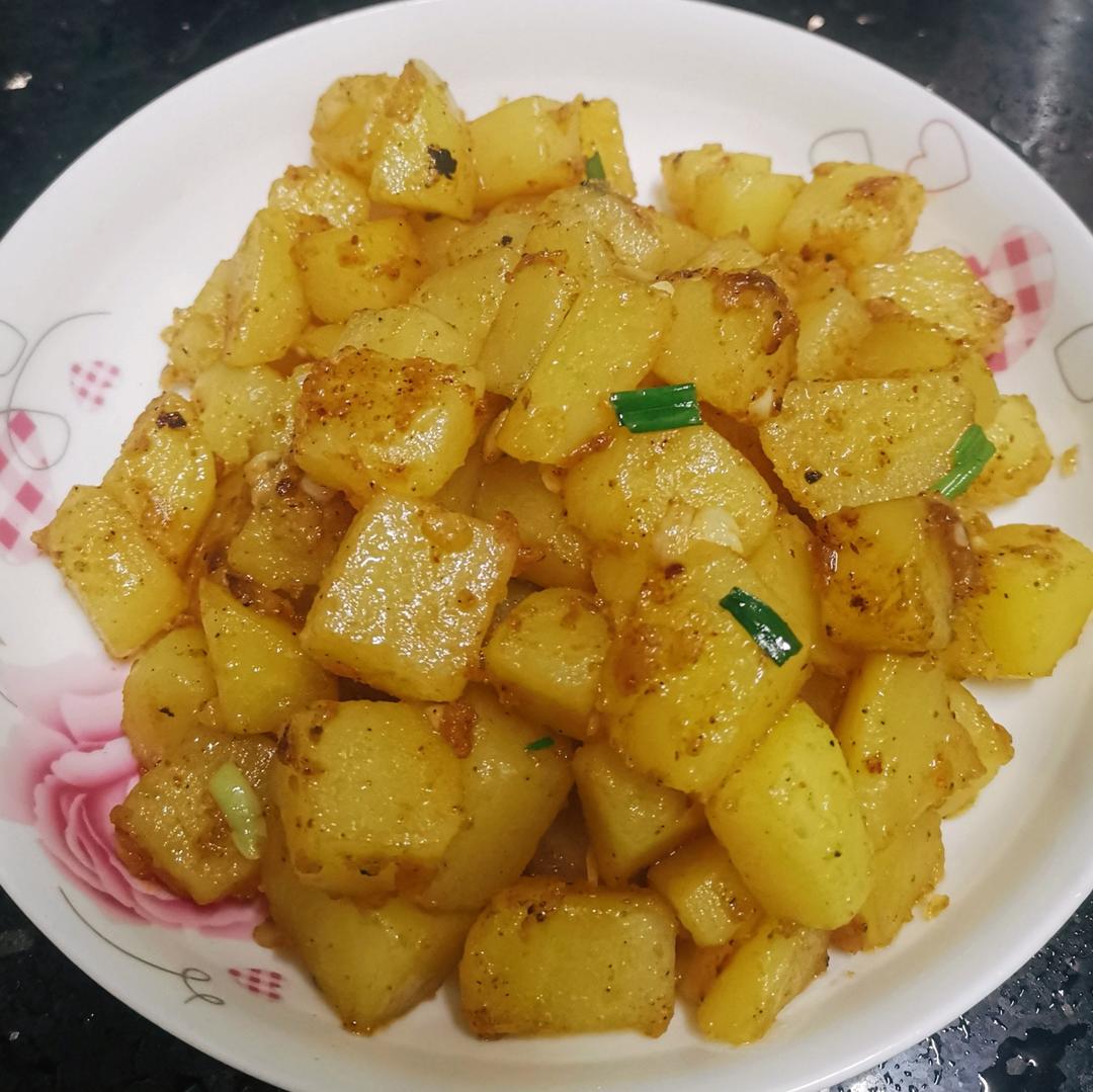 超好吃❗️孜然火腿土豆丁（烧烤料版）