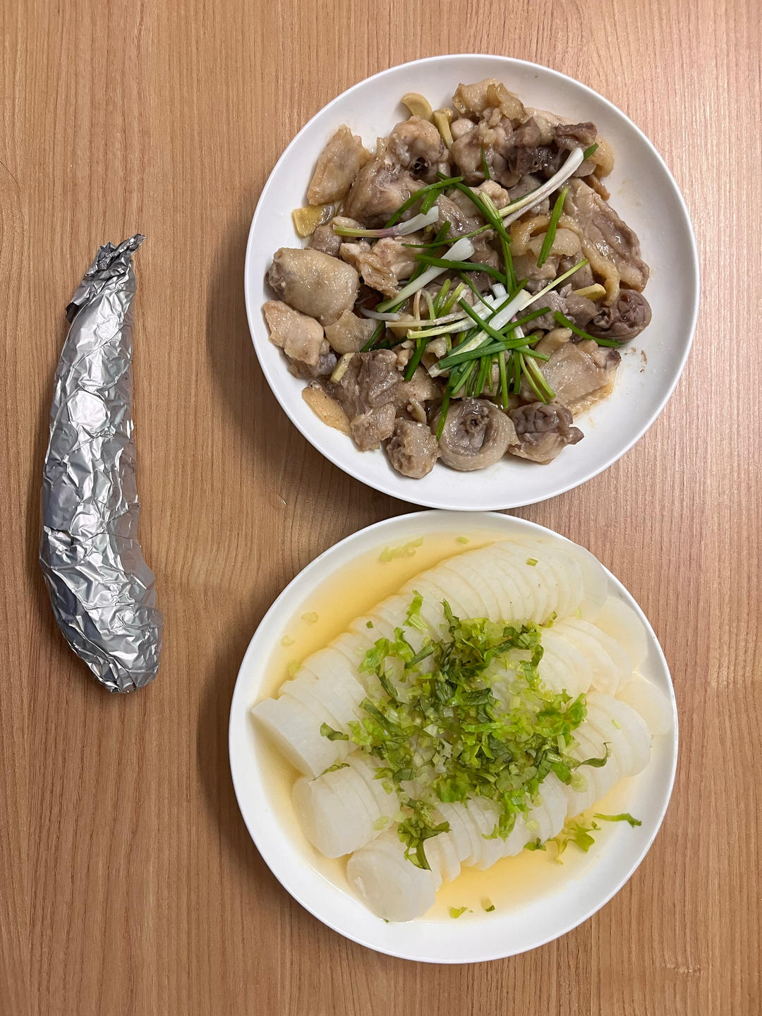 懒人菜&鸡汁蒸萝卜