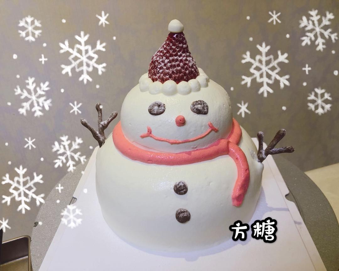 圣诞节雪人蛋糕