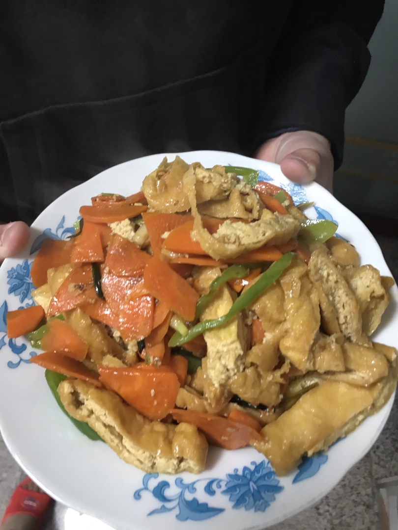 青椒油豆腐