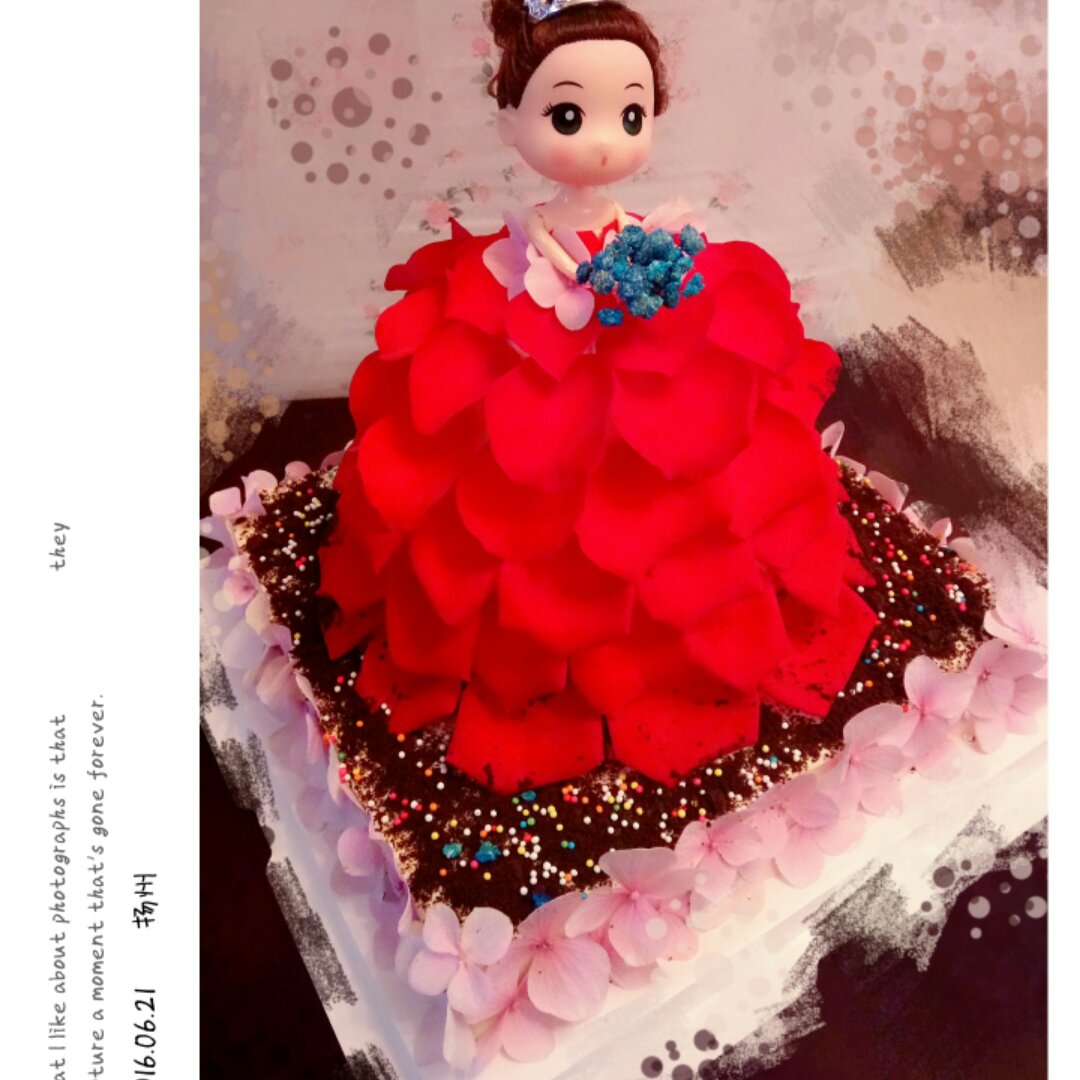 梦幻时尚的芭比蛋糕