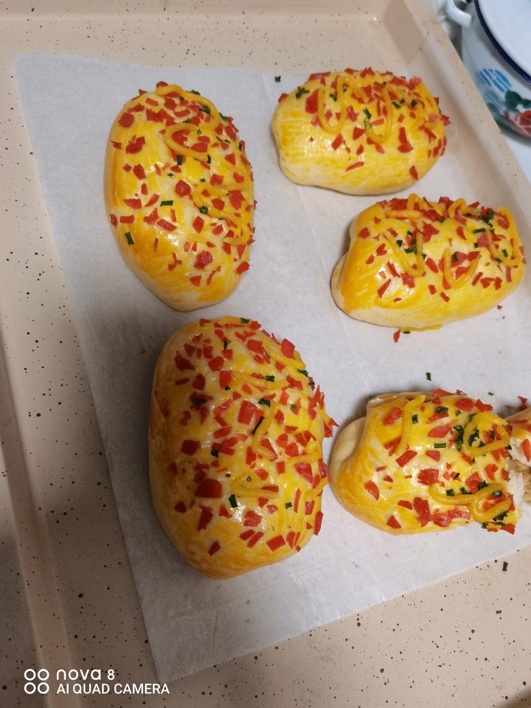 香葱火腿肉松面包