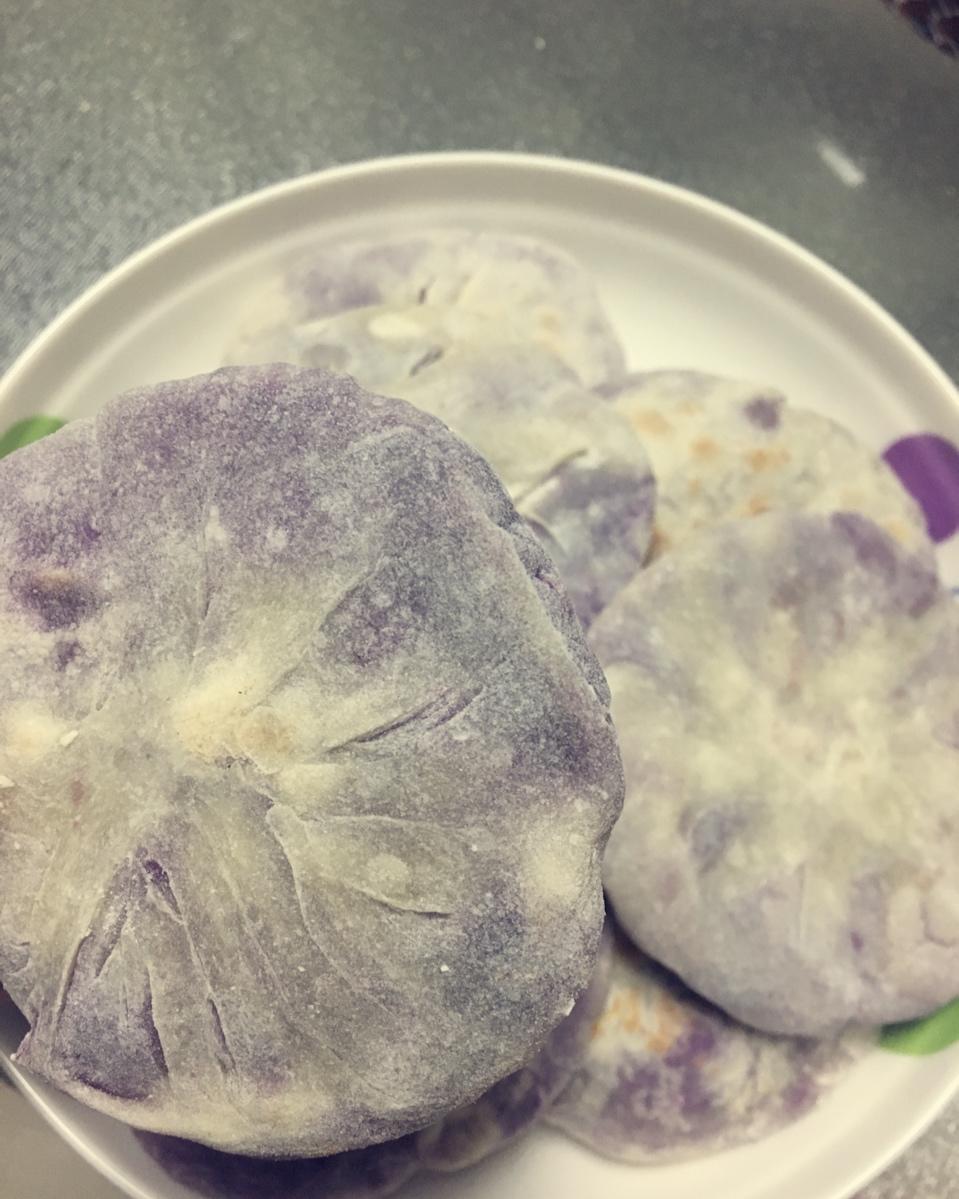 无油无糖紫薯饼