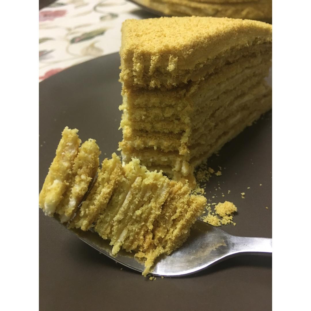 俄罗斯蜂蜜蛋糕   千层蛋糕【又名提拉米苏】