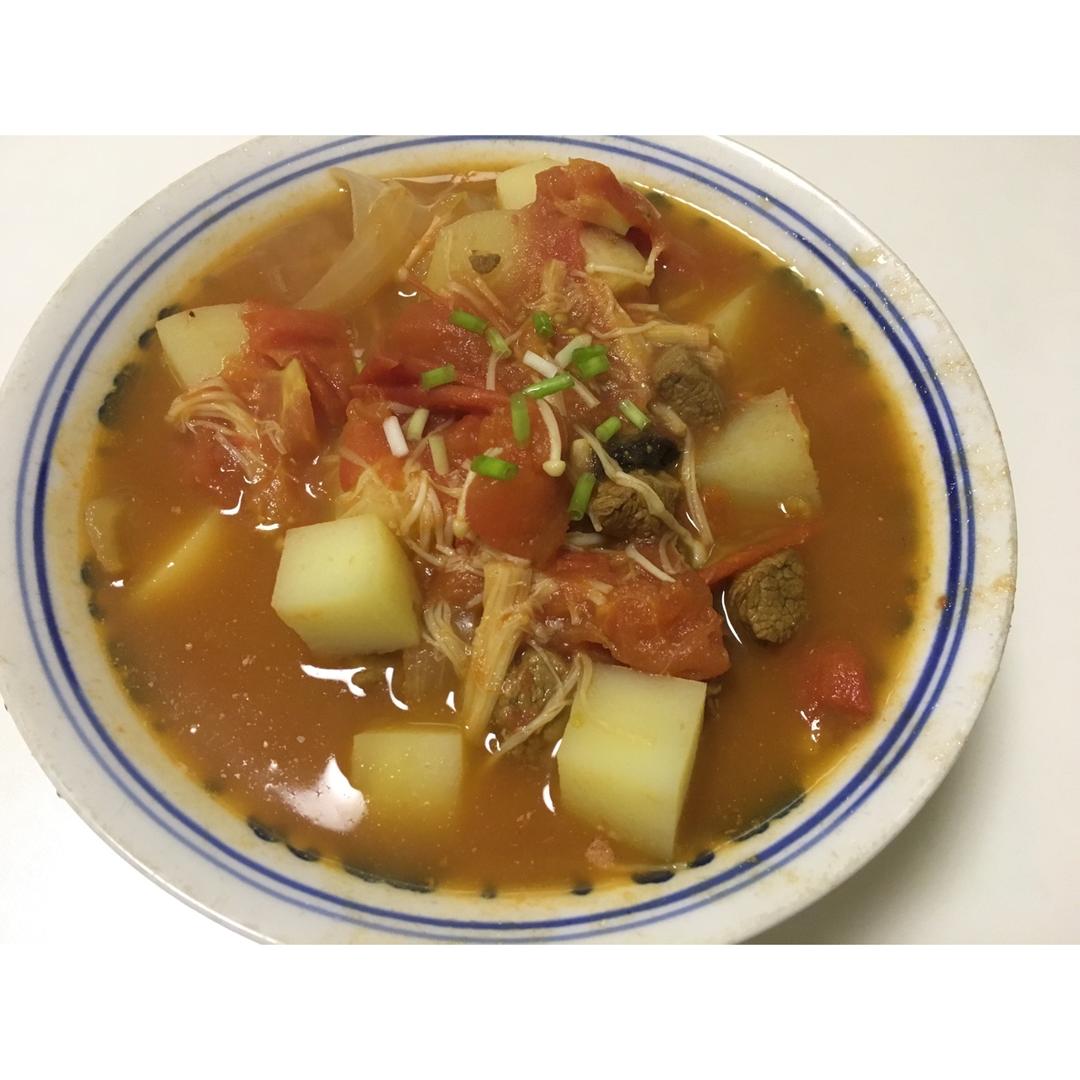 番茄土豆炖牛腩