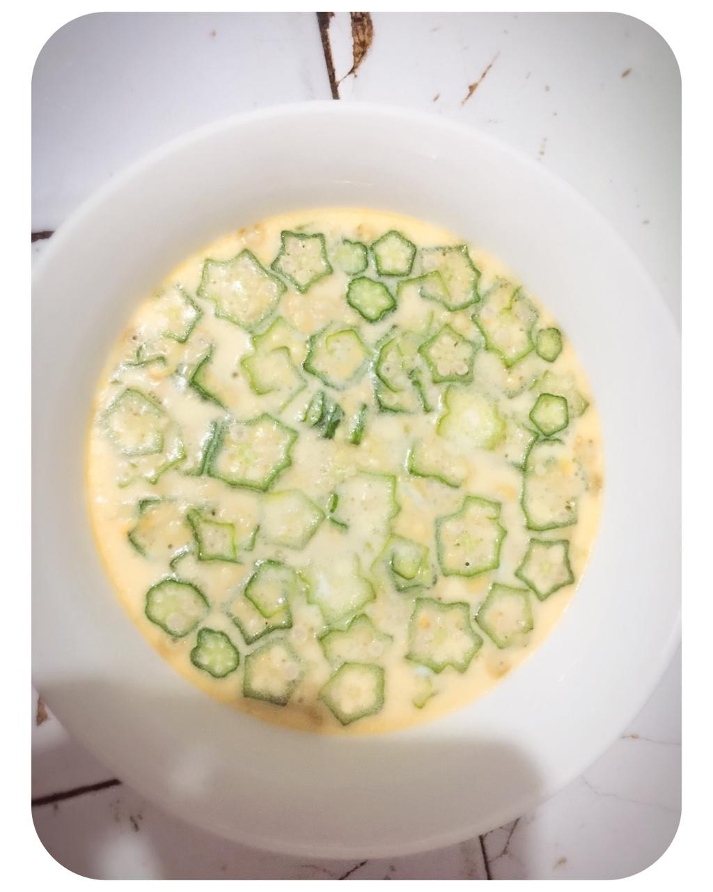 秋葵鸡蛋羹