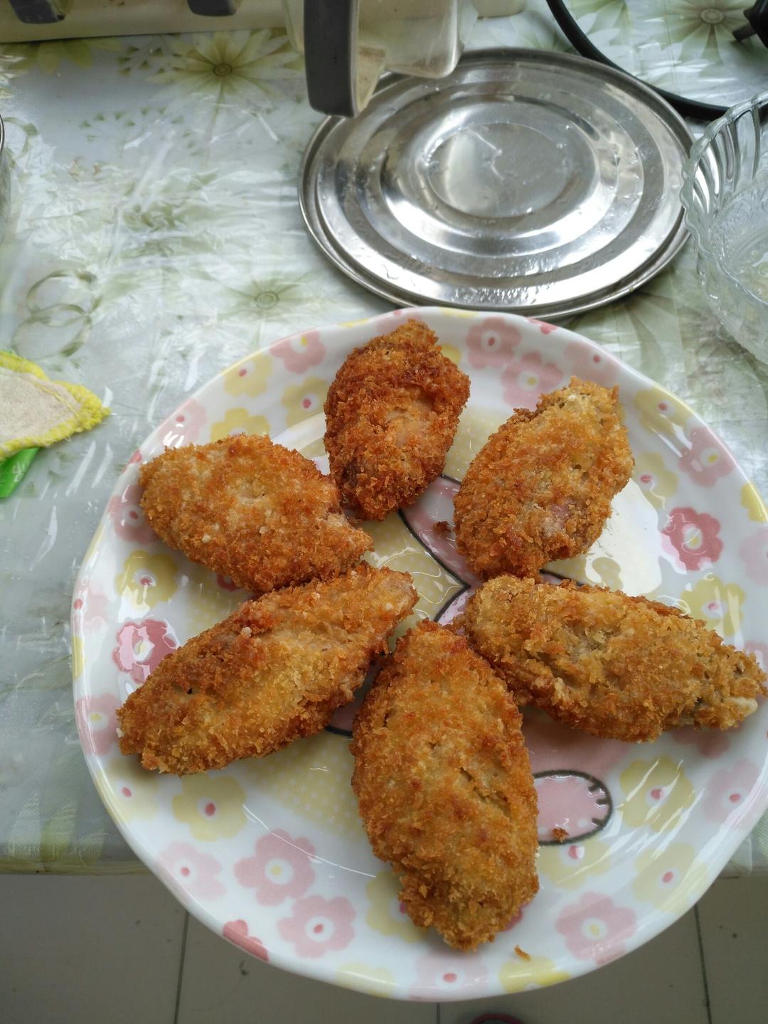 面包糠烤鸡翅