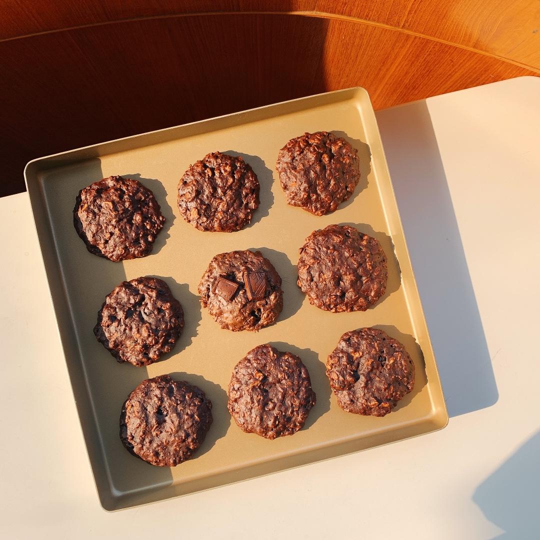 captainq做的无油燕麦巧克力曲奇