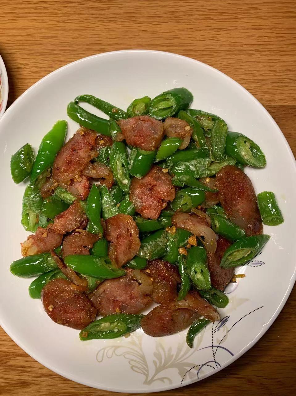青椒炒香肠