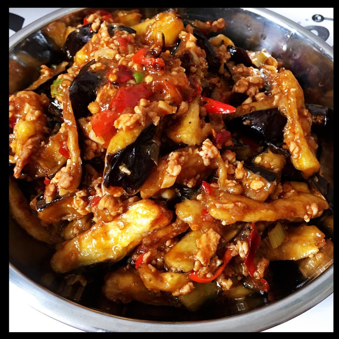 酱爆肉末茄子