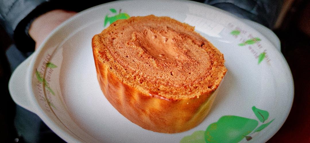 黑虎皮蛋糕卷，奥巧口味！幸亏我妈不知道用她30几个蛋（笑