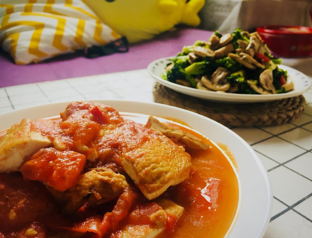 西红柿烧豆腐