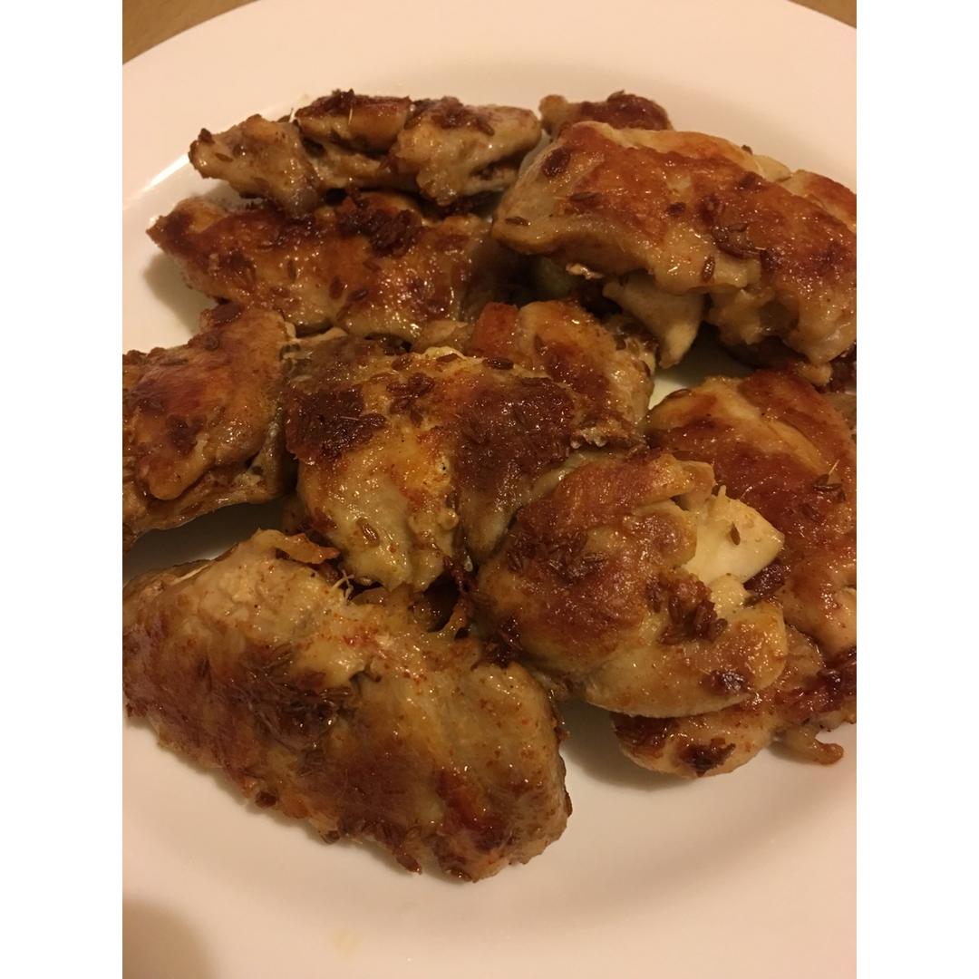 香煎孜然黑胡椒鸡腿肉