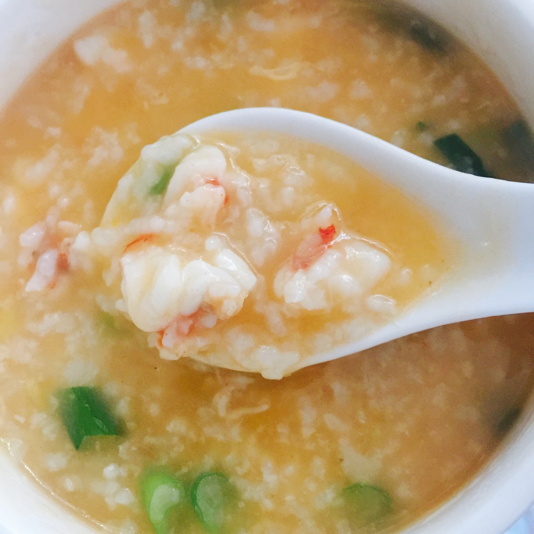瑞雪爱在南半球做的秘制鲜虾粥
