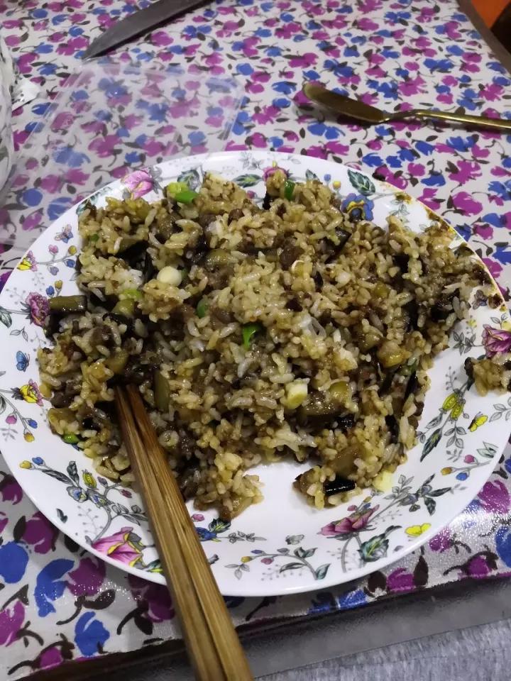 特别好吃的茄子炒饭
