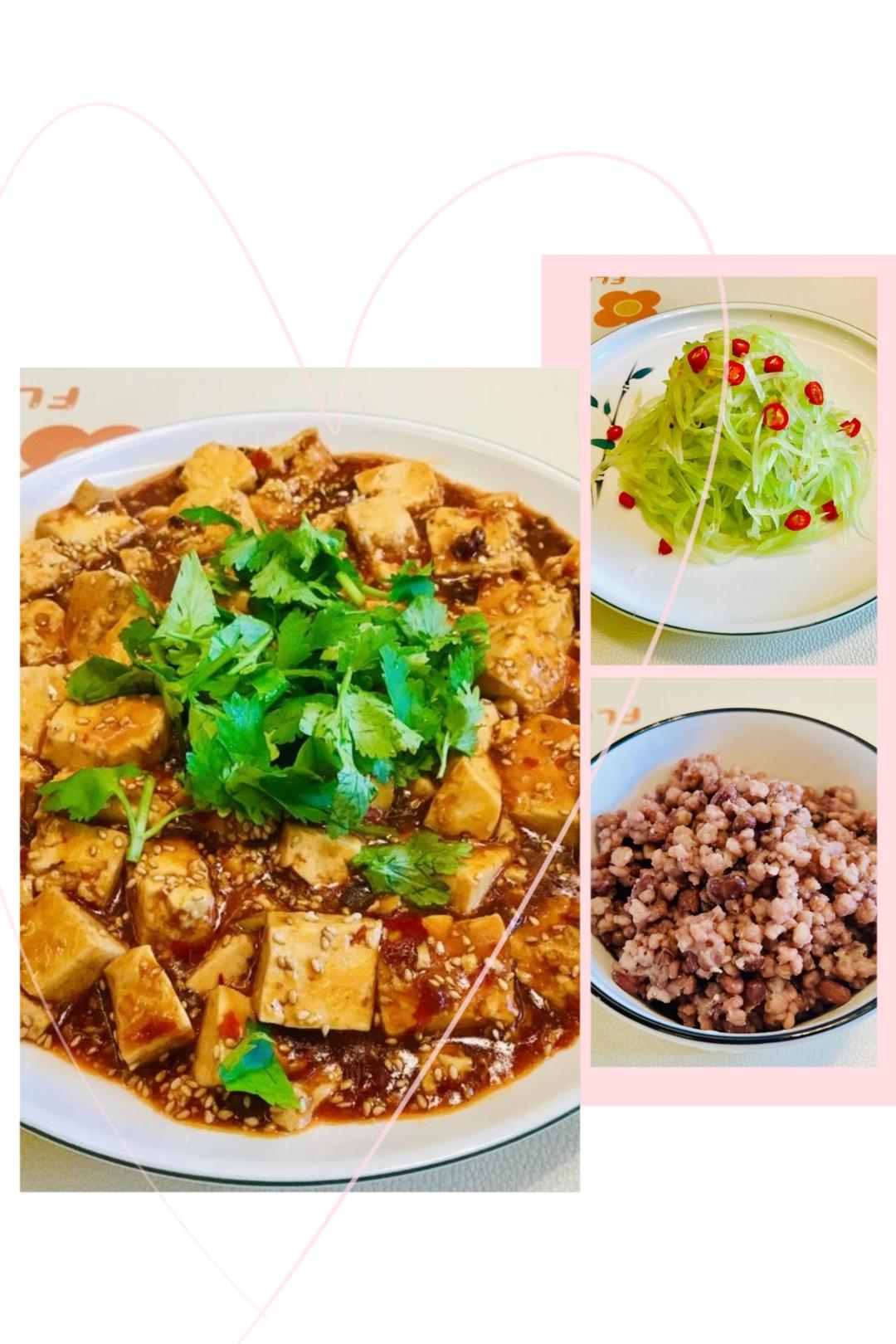 素🉑麻婆豆腐，爽口莴笋😊感恩吃素🙏