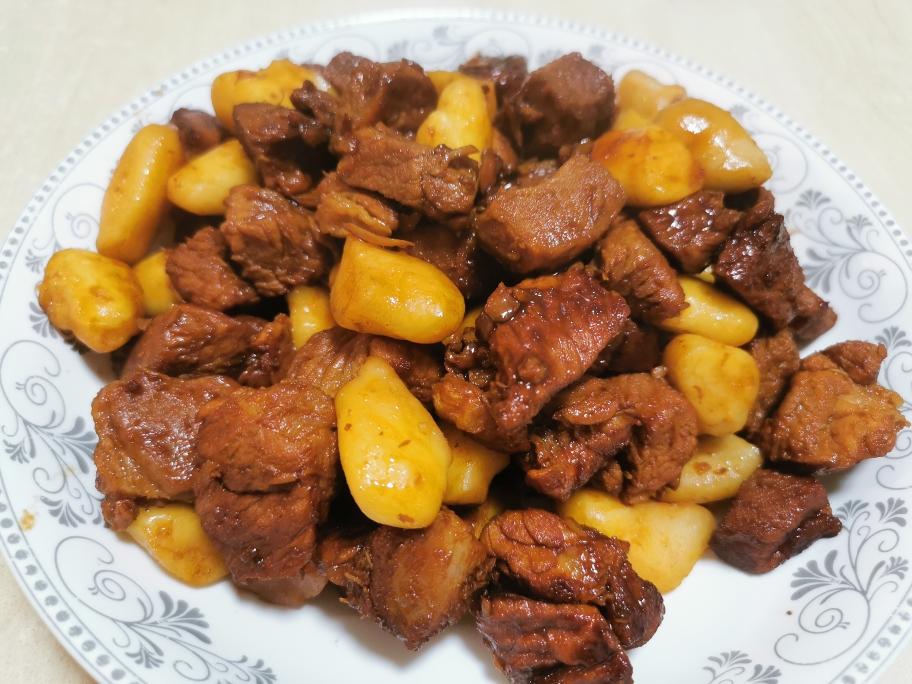 水仙菱角红烧肉的做法步骤图 怎么做好吃 哈哈嘿徐 下厨房