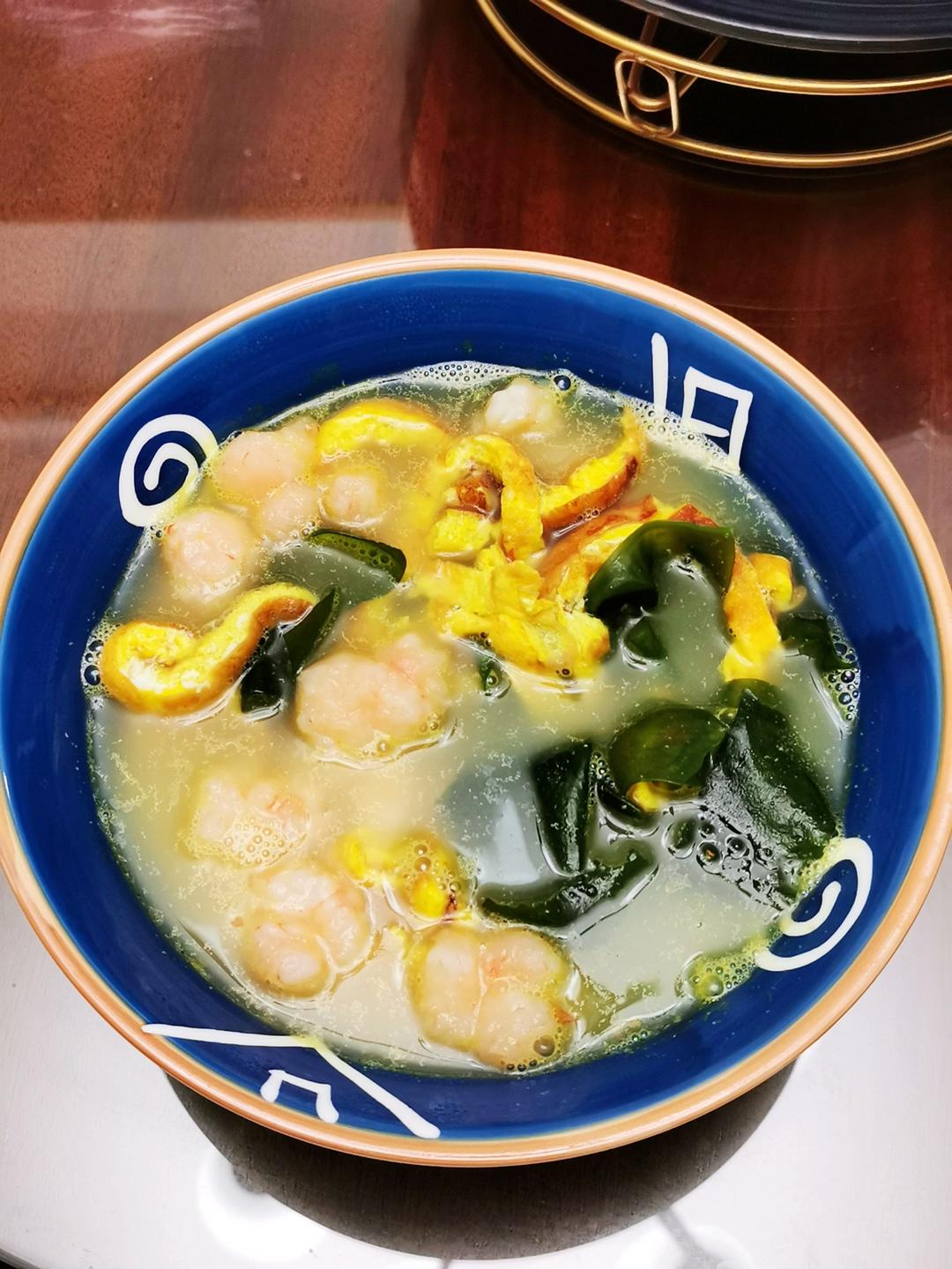 团团圆圆的Q弹鲜美紫菜虾滑汤🍲