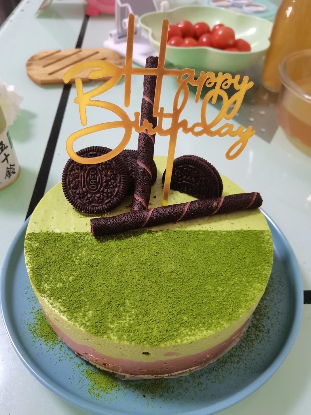 巧克力抹茶慕斯蛋糕