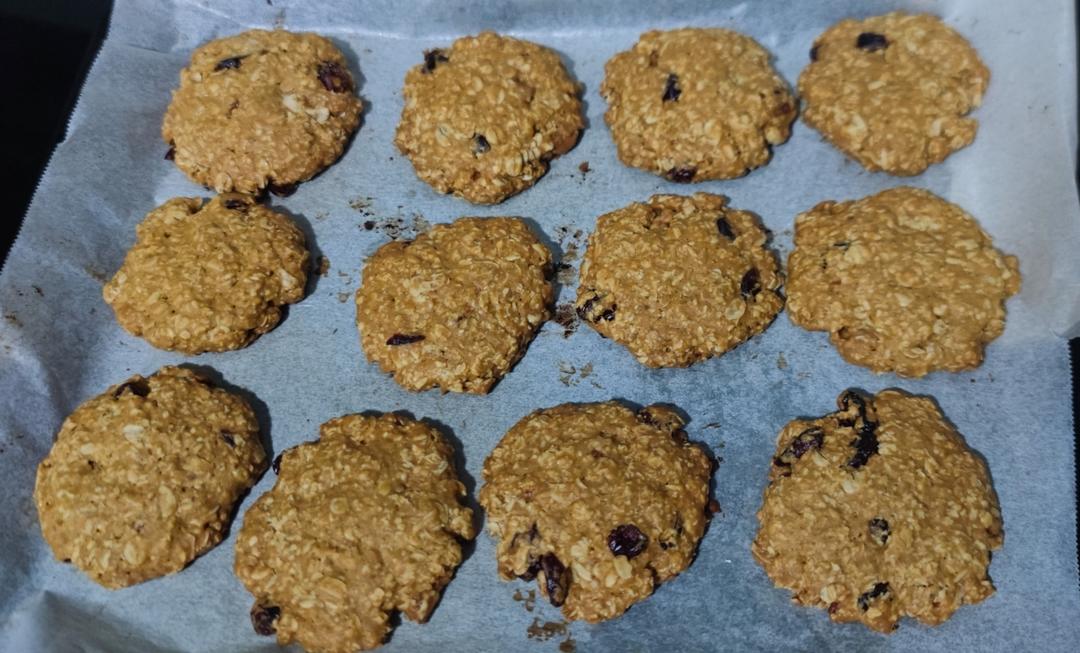 燕麦蔓越莓曲奇（自用）