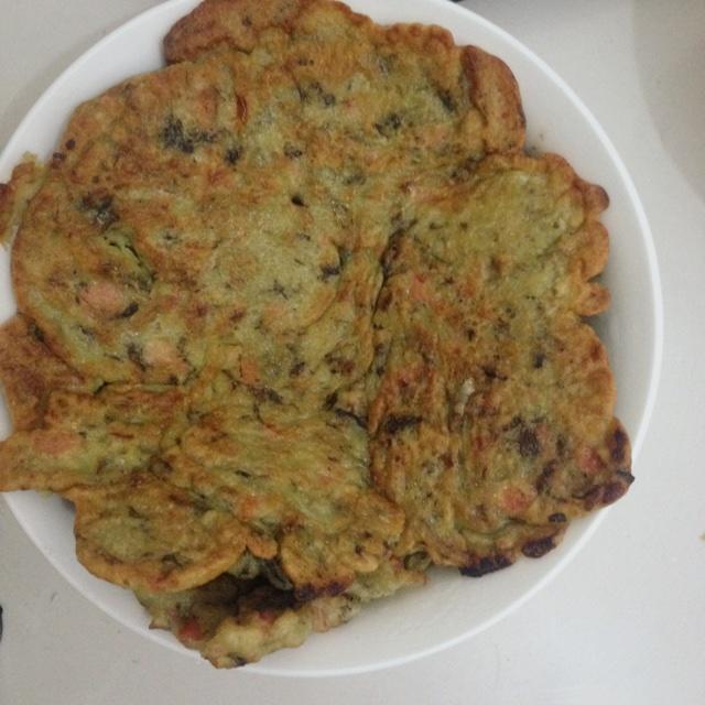 火腿鸡蛋橄榄菜煎饼