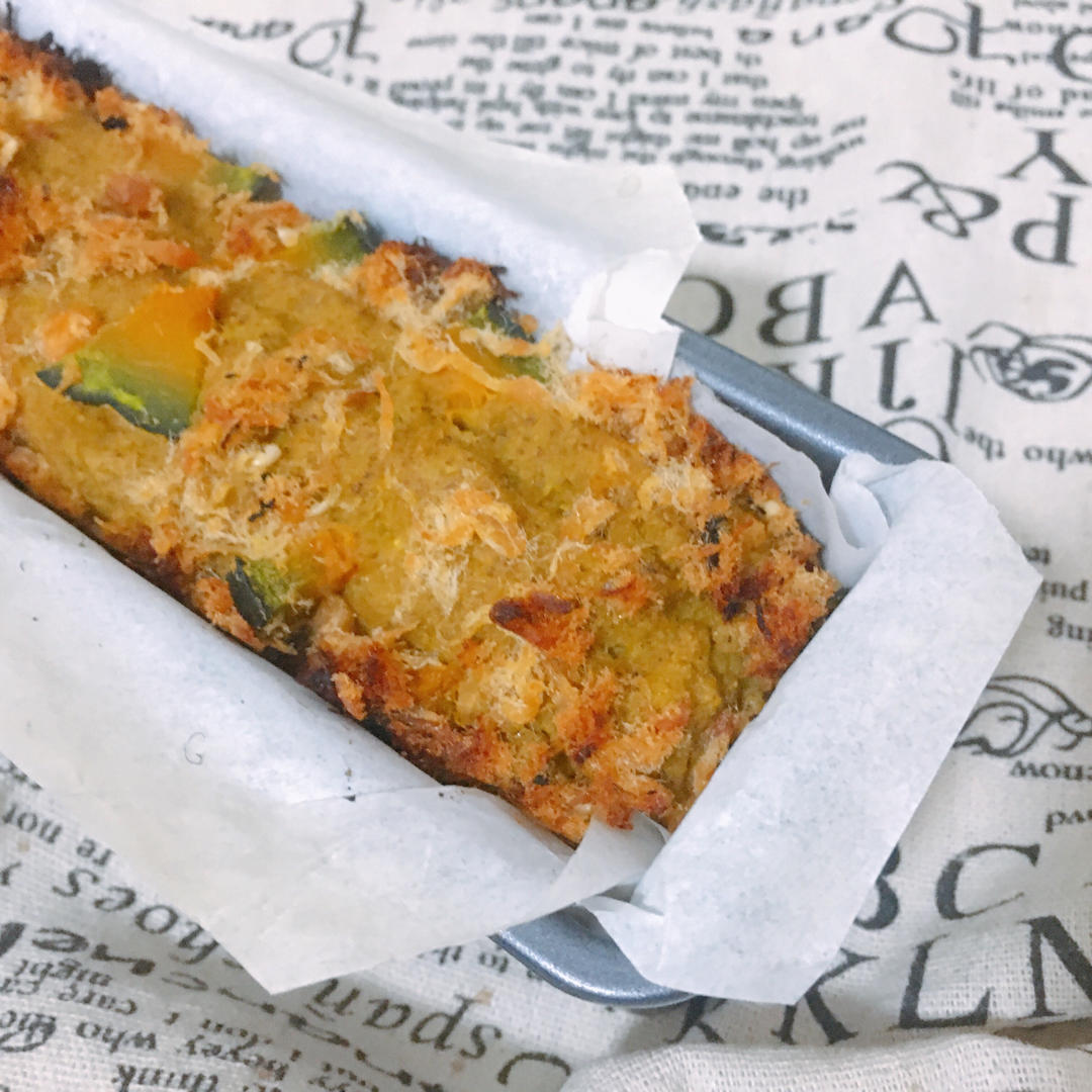 无油无糖|🎃免打发全麦肉松南瓜磅蛋糕🍰