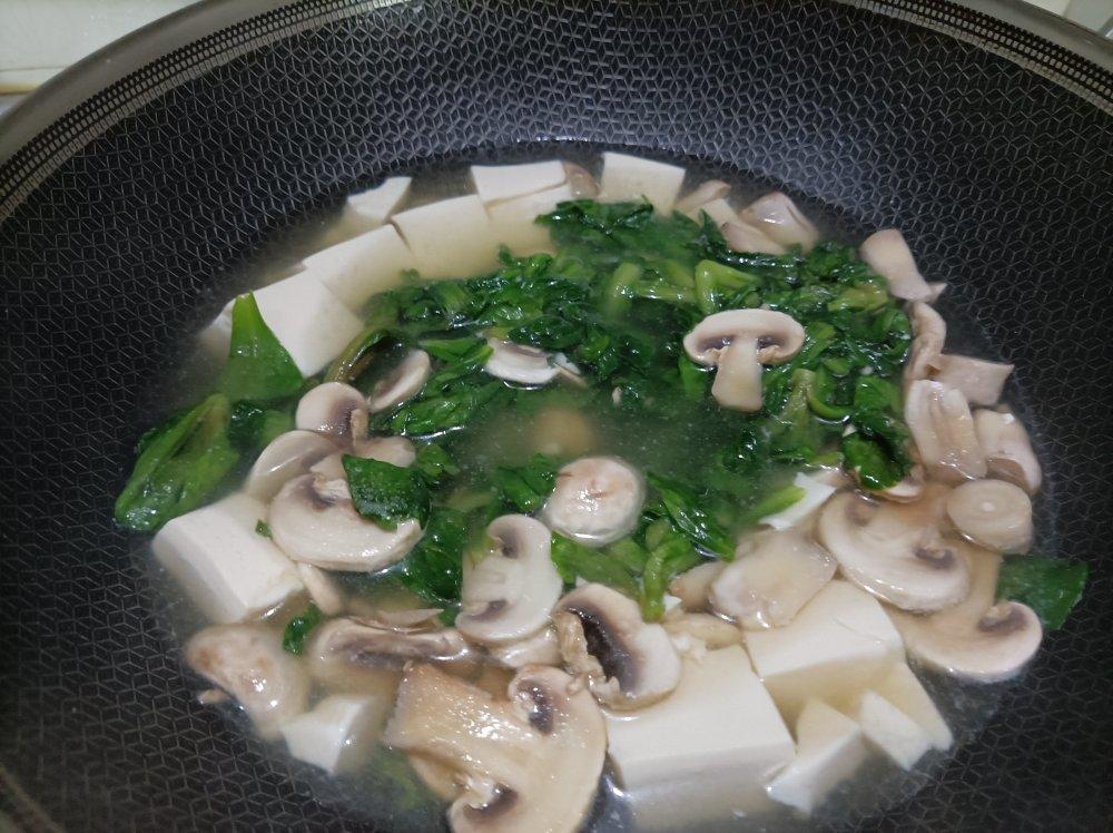 懒人美味减脂汤               (蓬蒿菜豆腐汤)