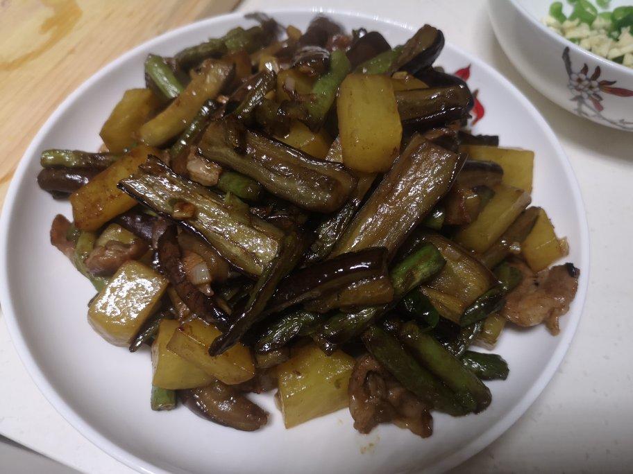 少油有窍门的豆角炒茄子 超级下饭