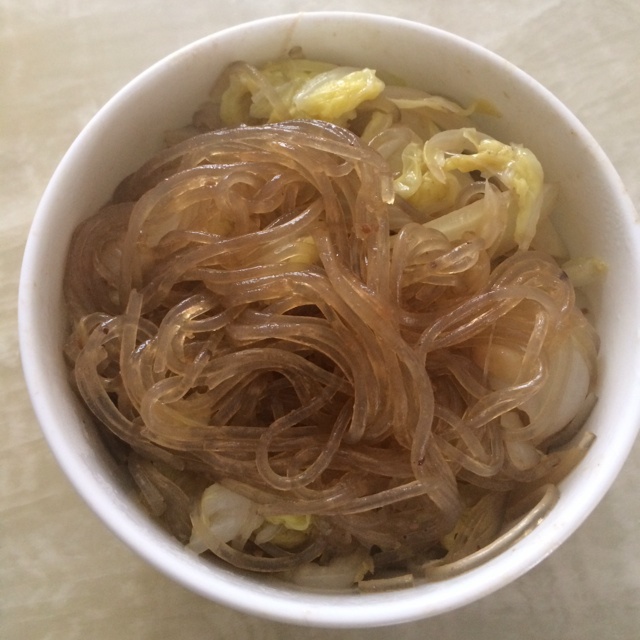 高丽菜炒红薯粉