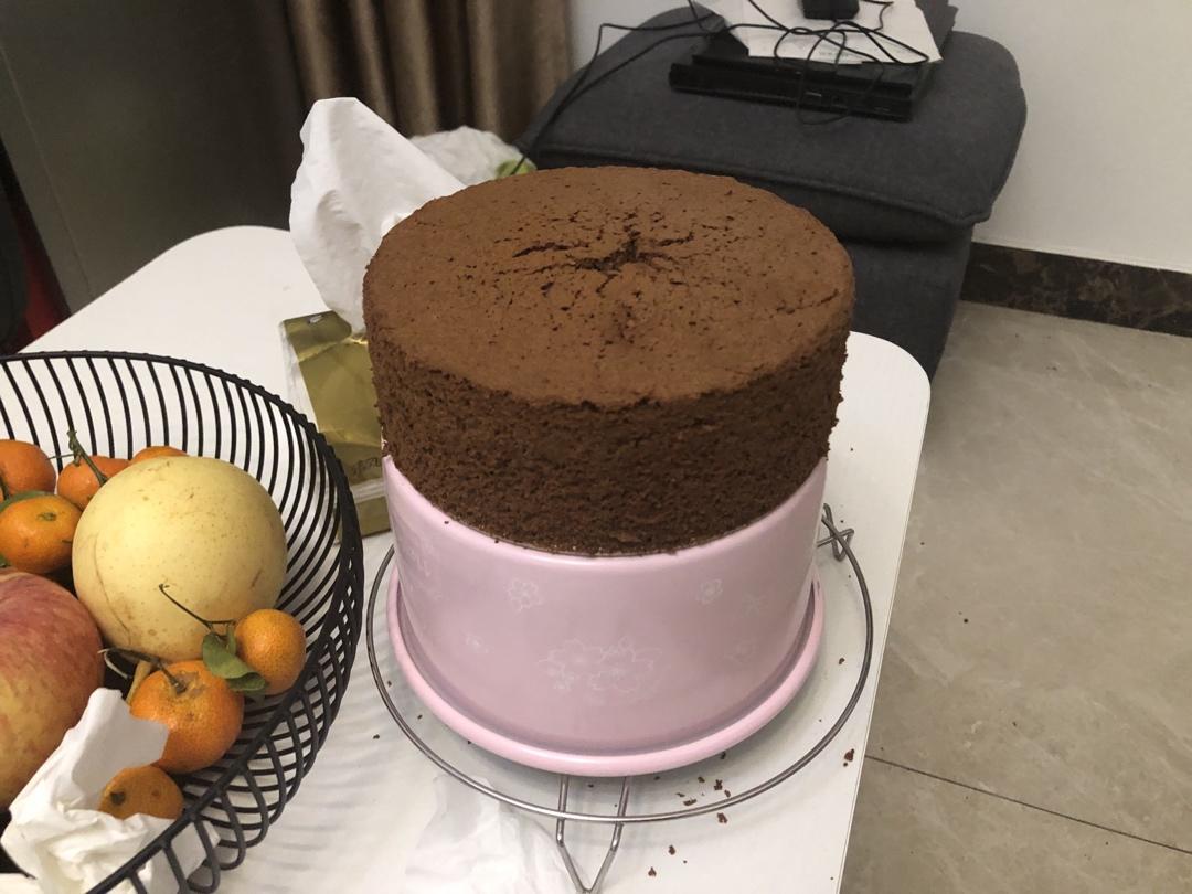 6寸巧克力戚风蛋糕