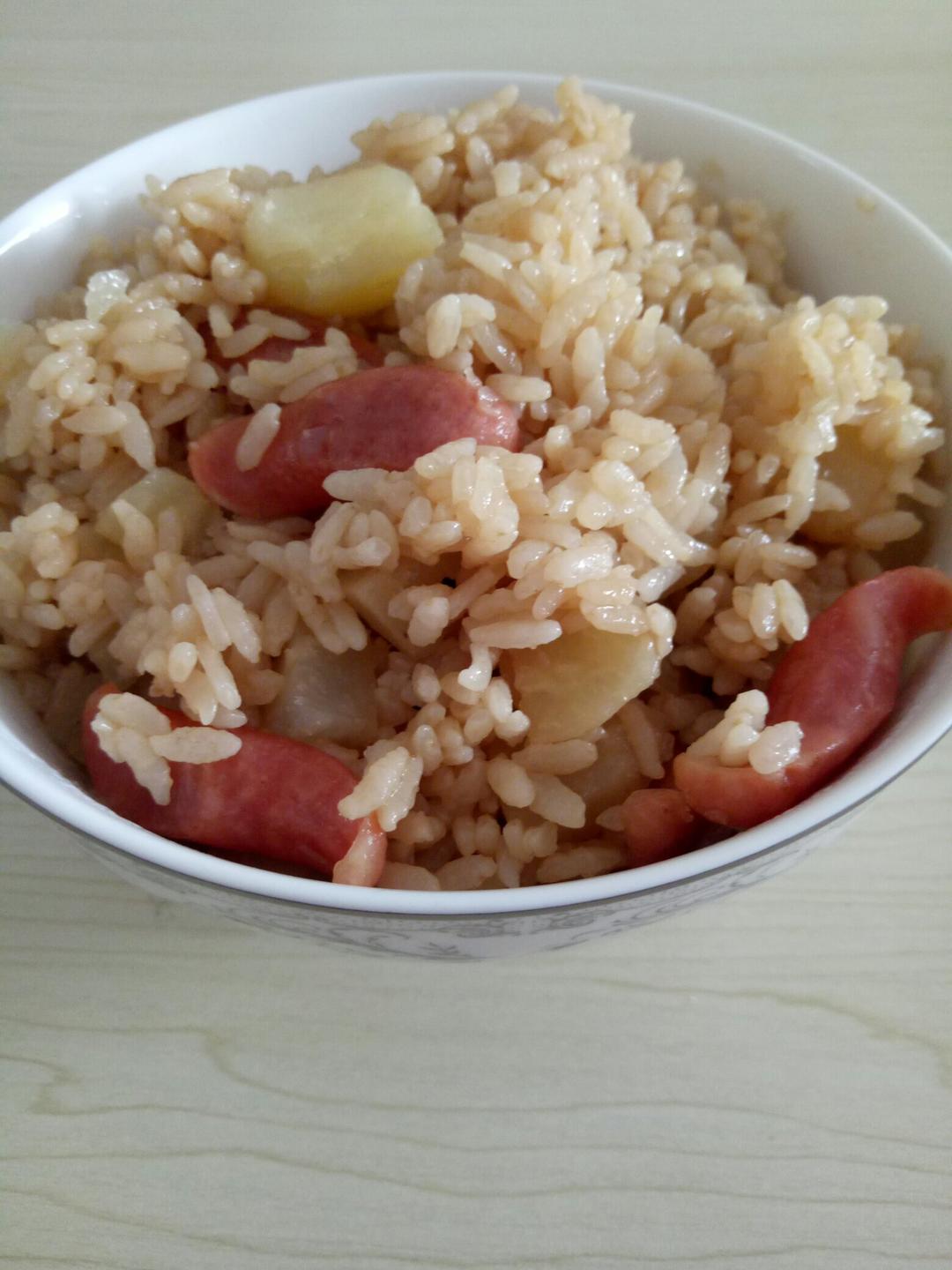 双蔬腊肠焖饭