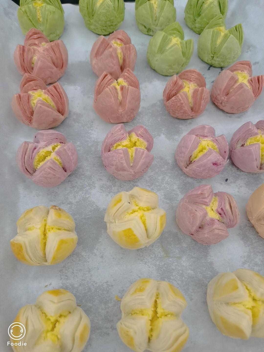 花开富贵之四种口味的椰蓉开口酥