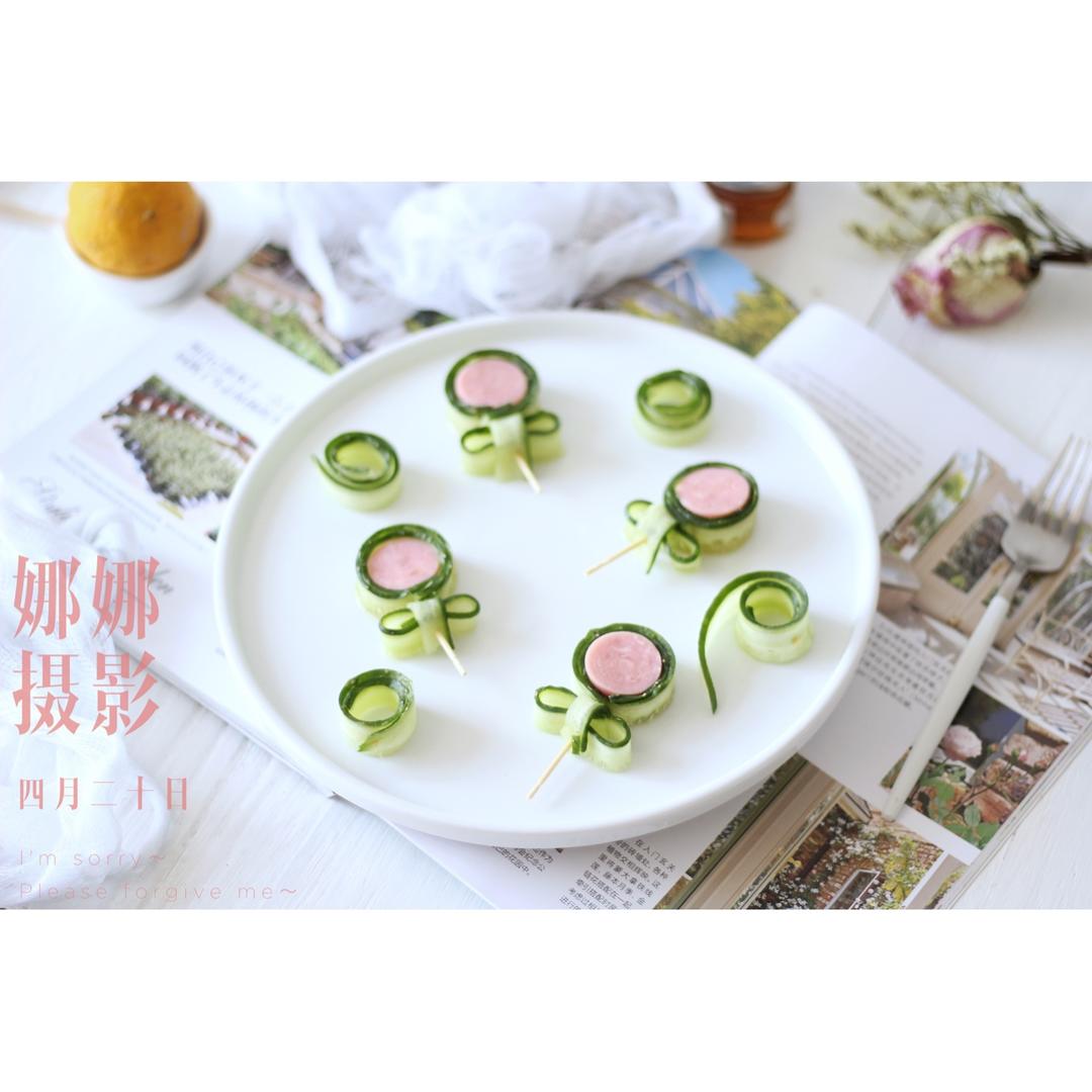黄瓜鸡蛋火腿棒棒卷