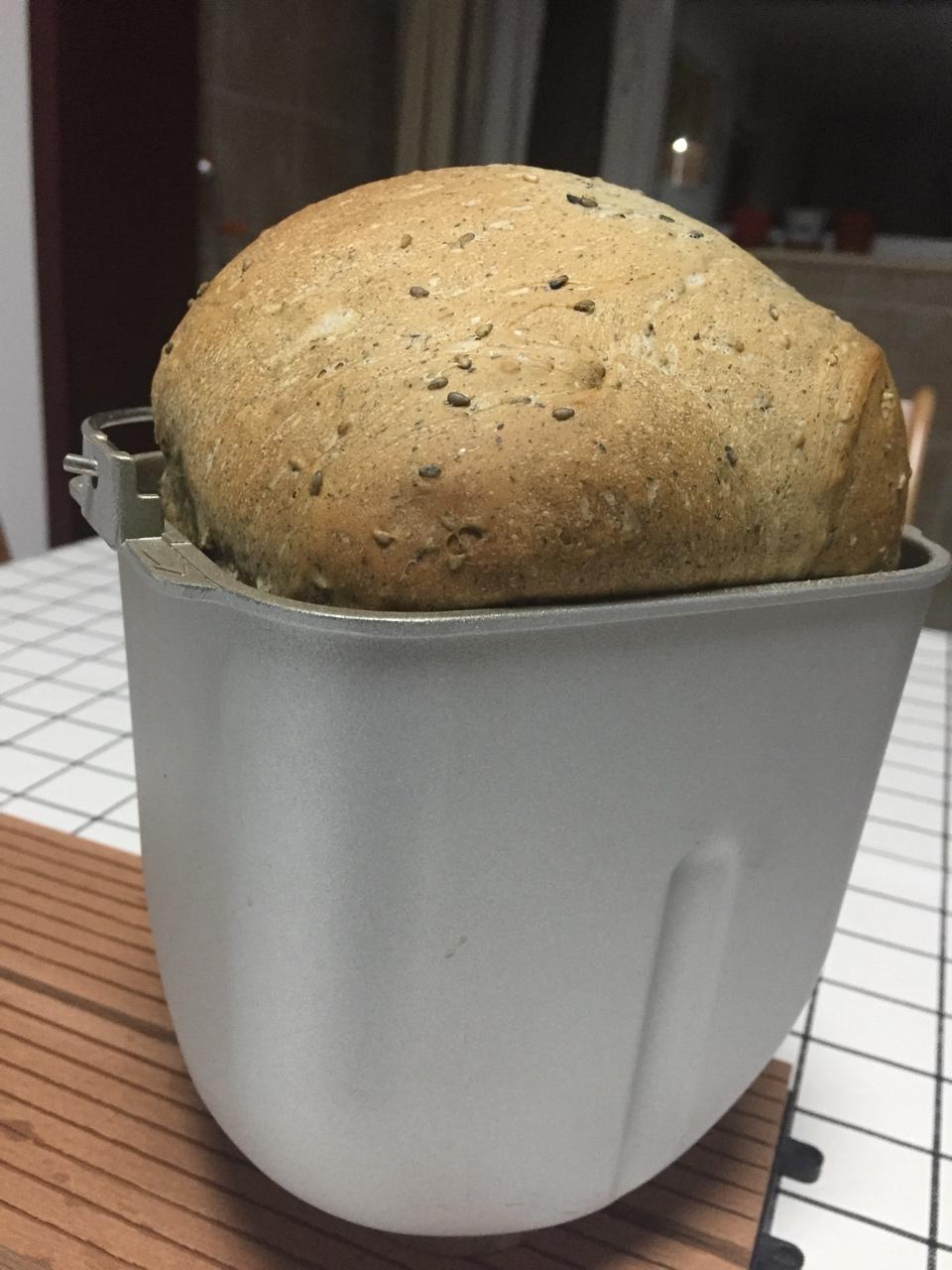 松软的黑芝麻面包（松下面包机）