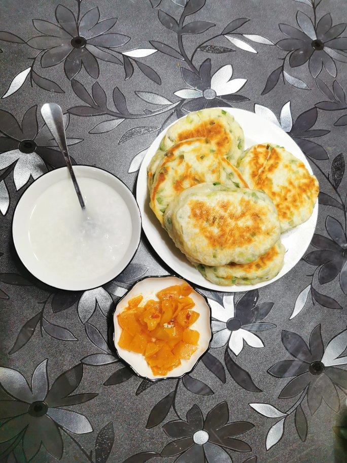 葱花鸡蛋发面饼（一）