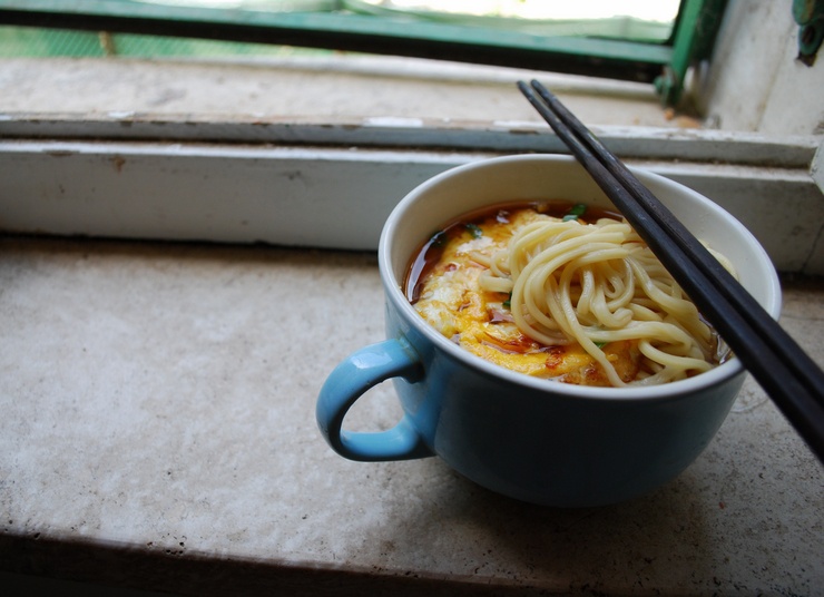 小葱麻油酱油面