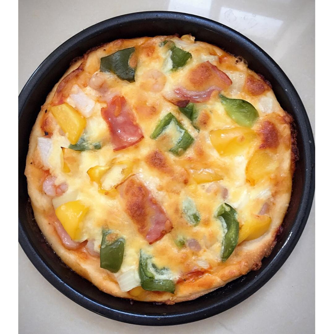 厚底鲜虾培根披萨