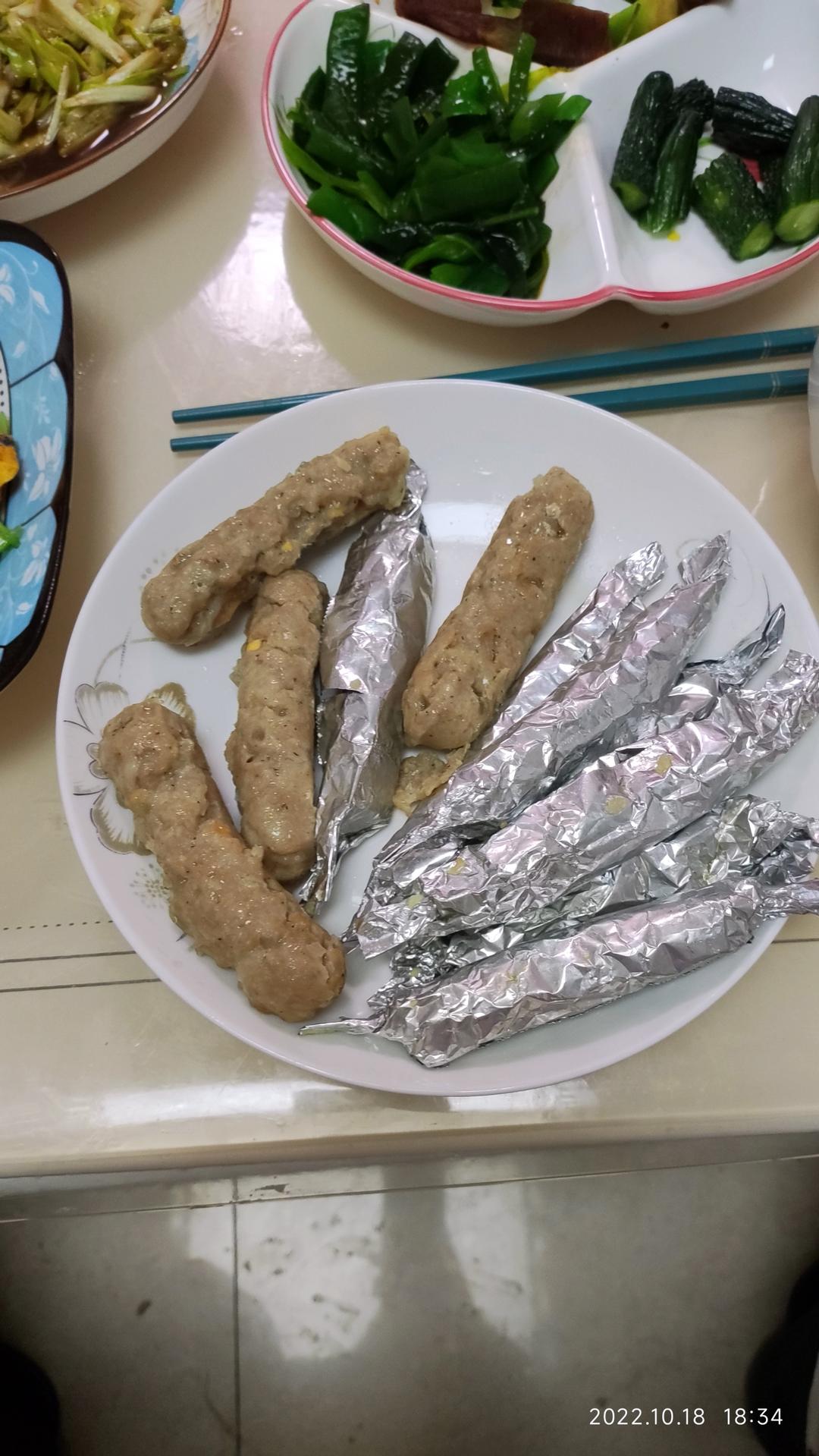 甜玉米香菇猪肉肠（辅食）