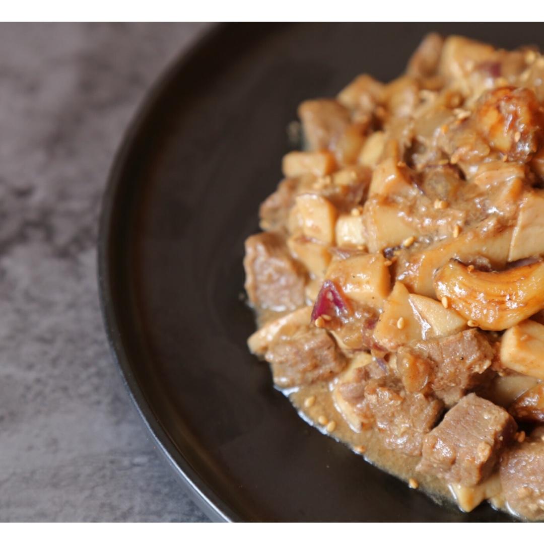 杏鲍菇蒜粒黑椒牛肉（霖肉）