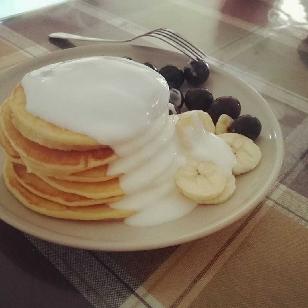 超级简单pancake【无黄油健康版】