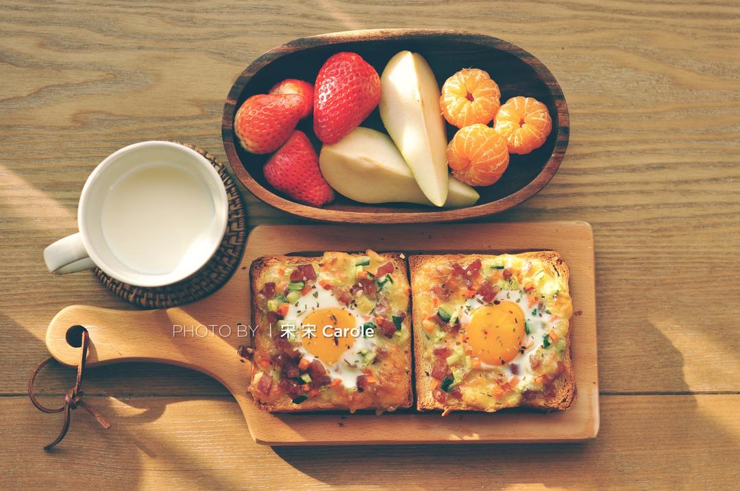 芝士太阳蛋焗吐司