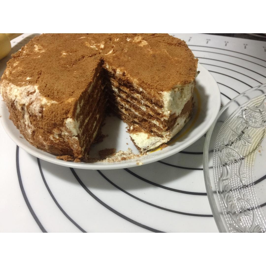 俄罗斯蜂蜜千层提拉米苏（巧克力味）