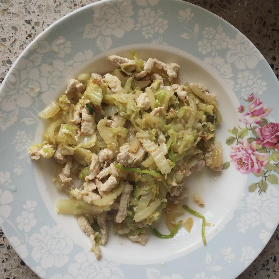 白菜烂糊肉丝