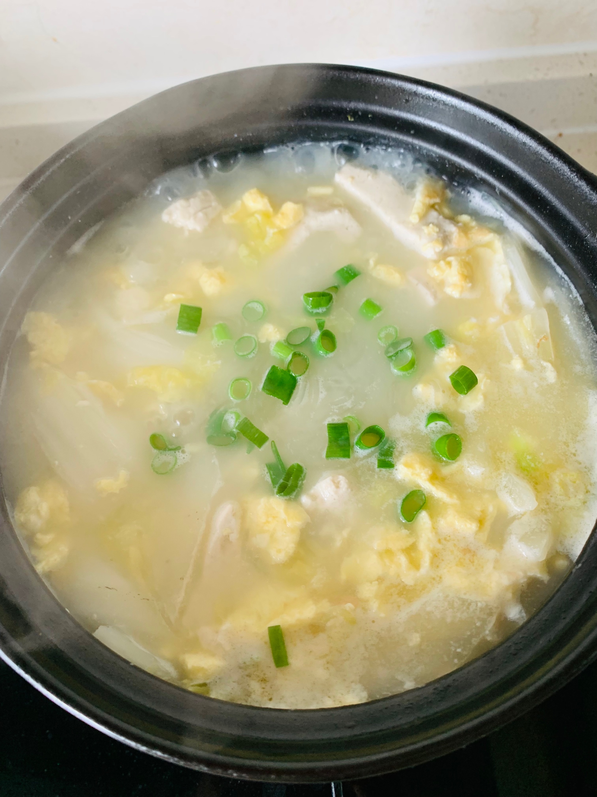 （快手版减脂汤）白菜豆腐粉丝汤的做法 步骤7