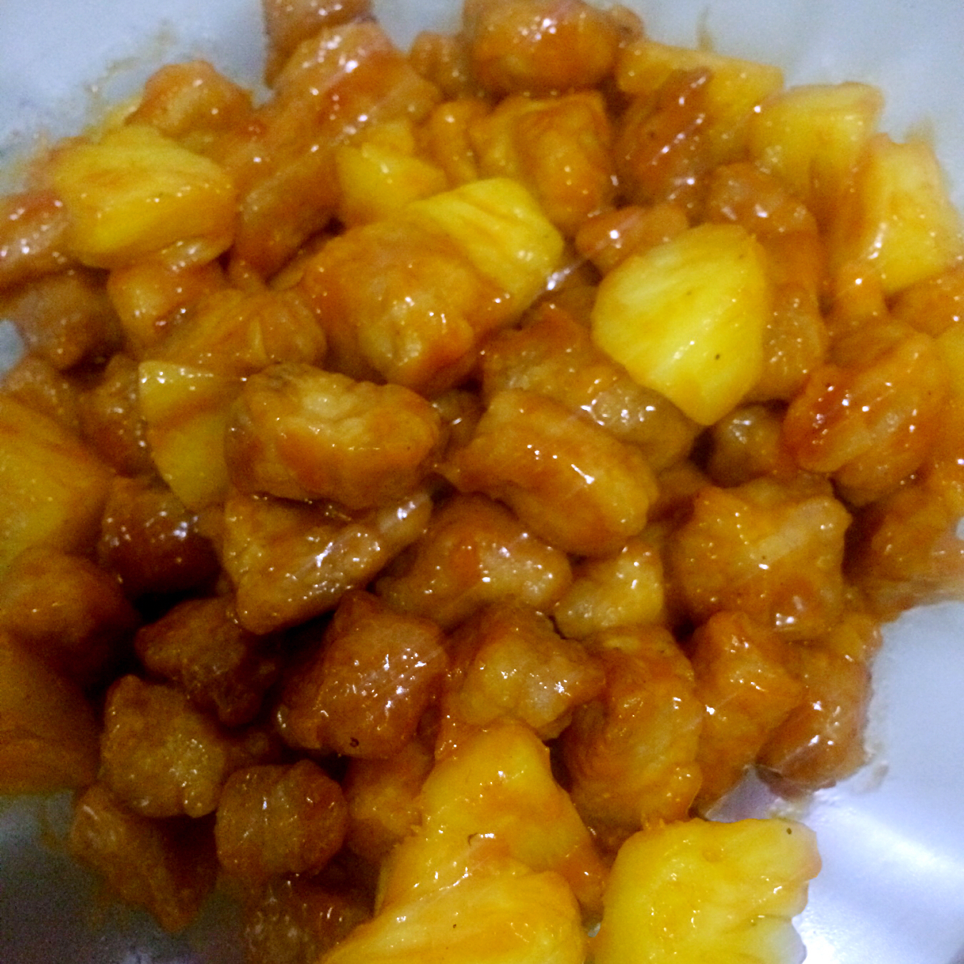 爱做饭的花大宝儿做的菠萝咕噜肉