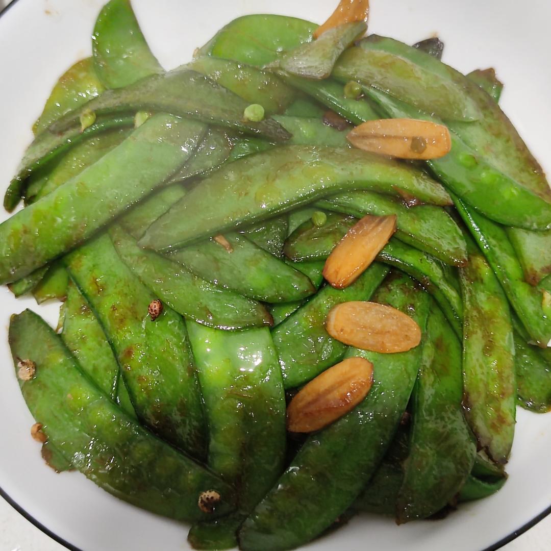 素炒豌豆片的做法