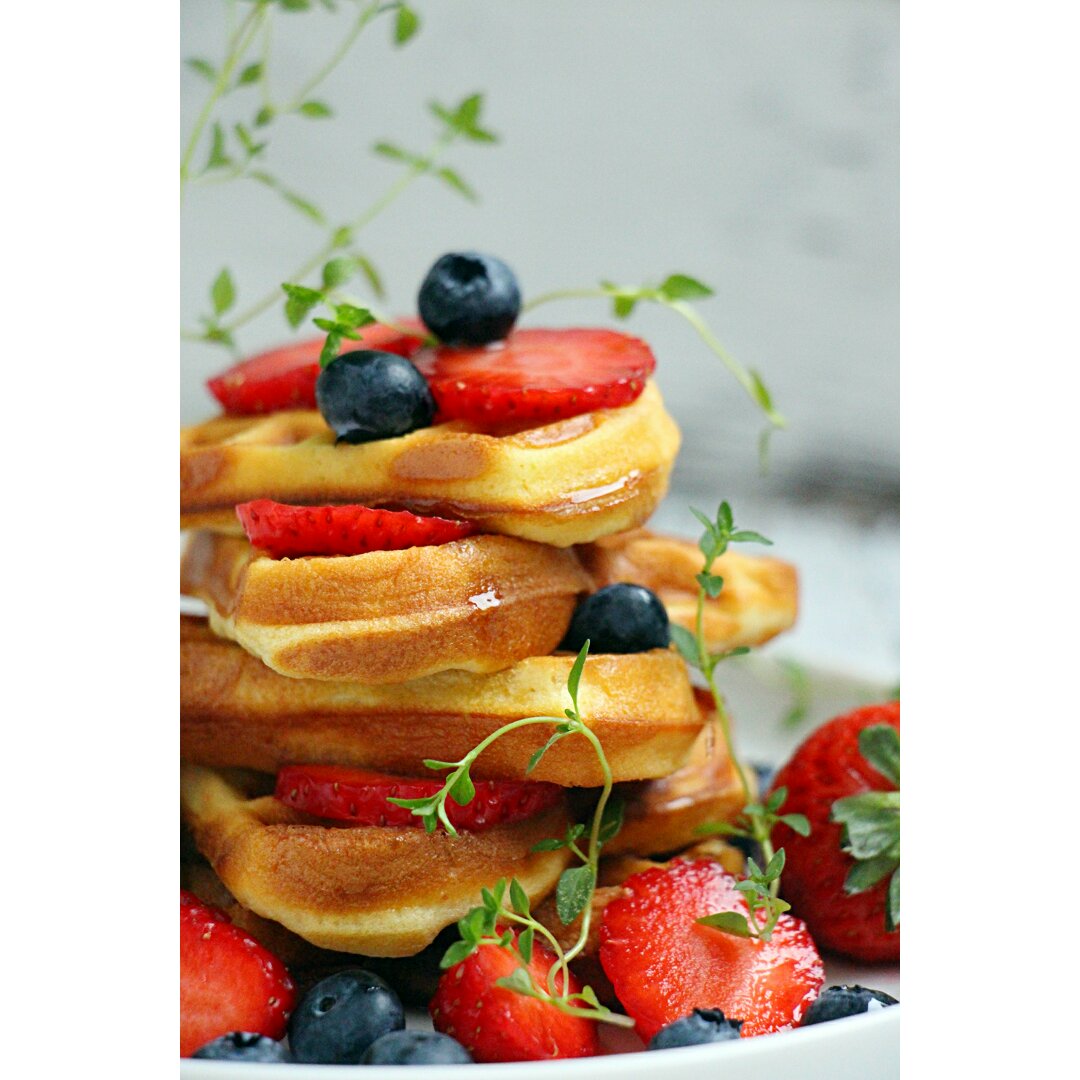 芝麻酸奶华夫饼