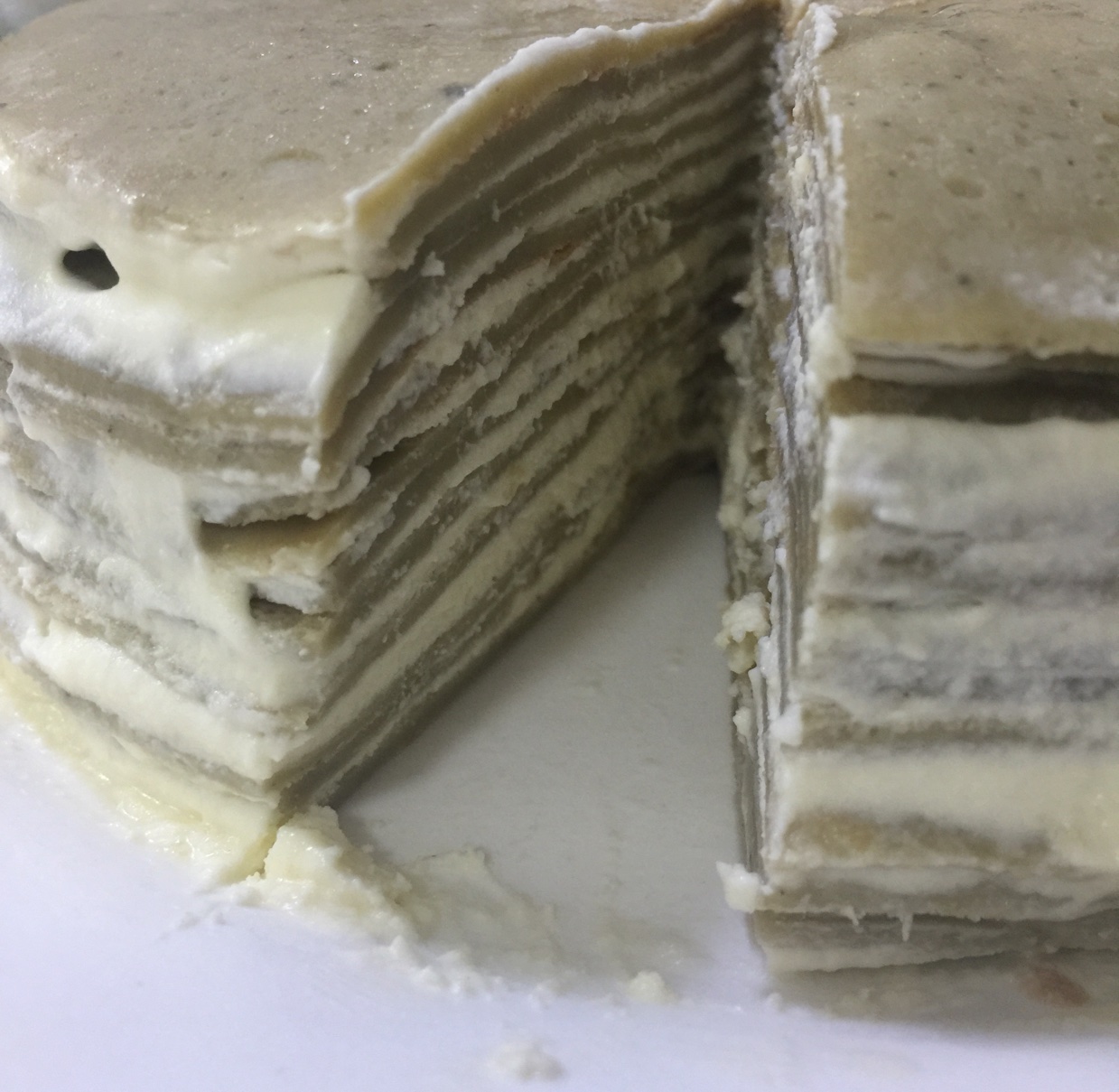 美味的煎蛋糕—抹茶千层蛋糕