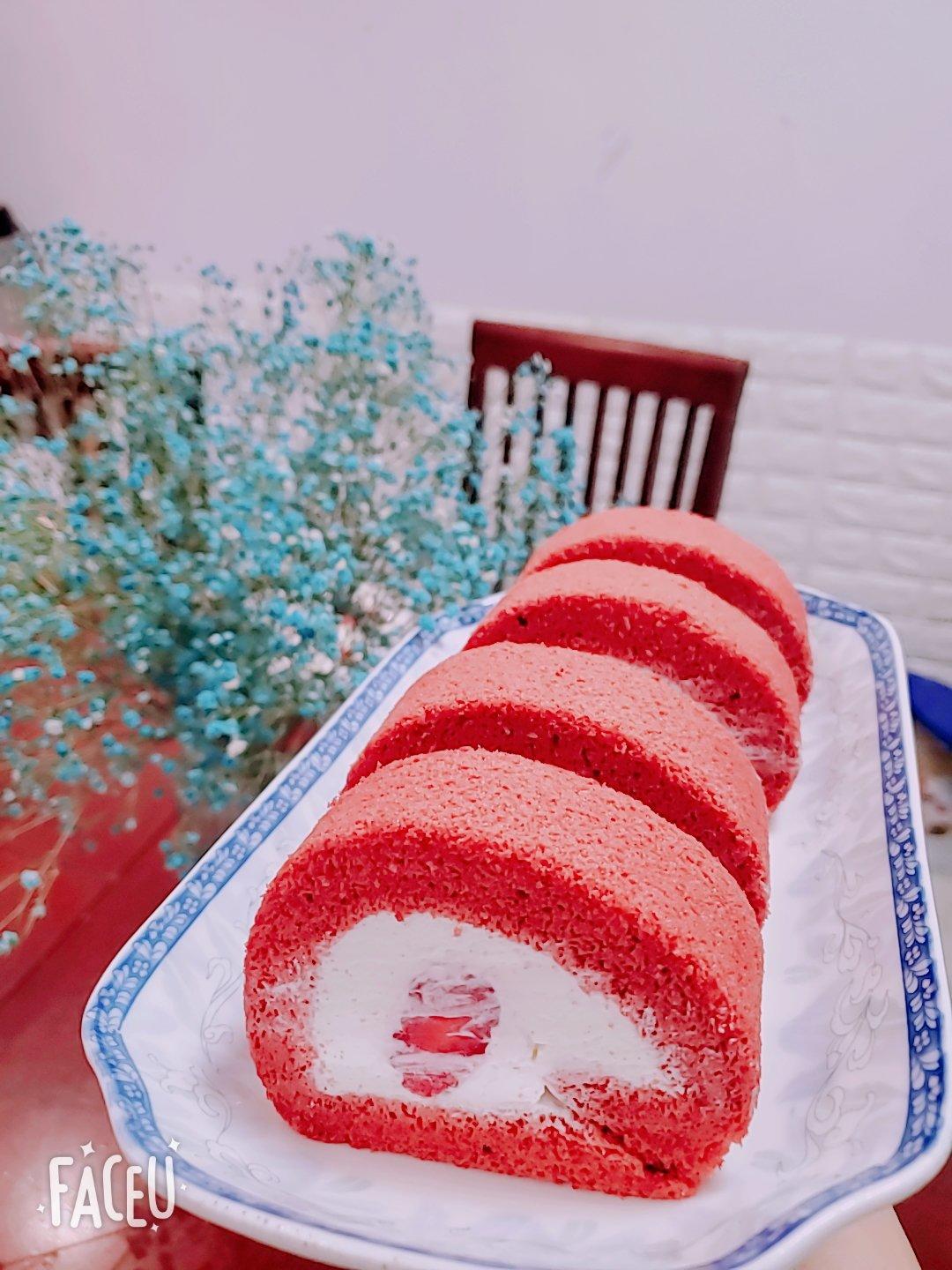 红丝绒蛋糕卷（超详细）