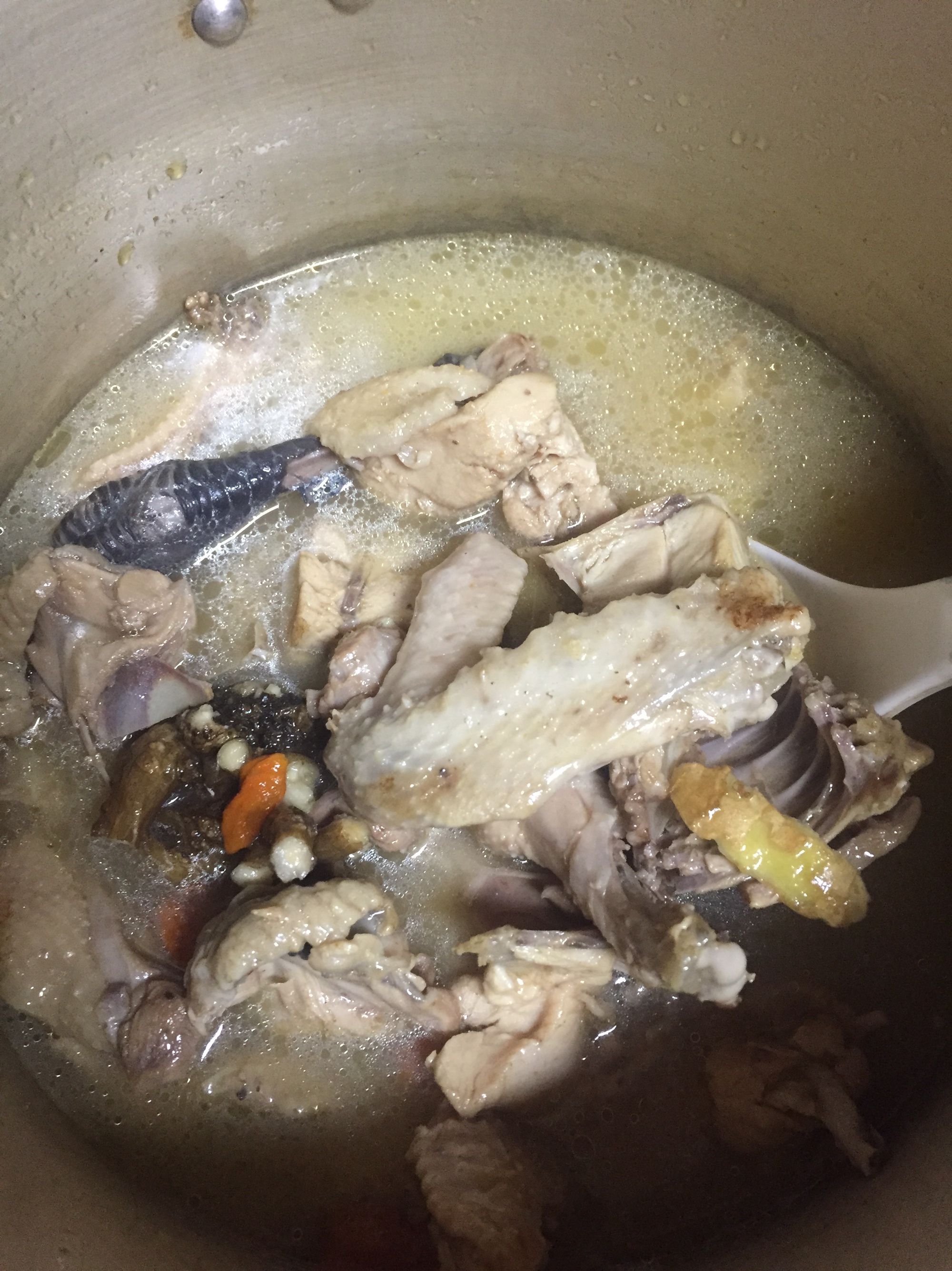 清炖土鸡汤的做法 步骤3